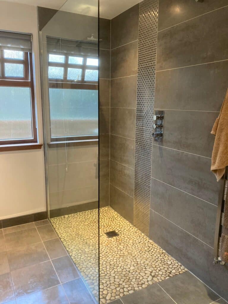 Newly revamped shower