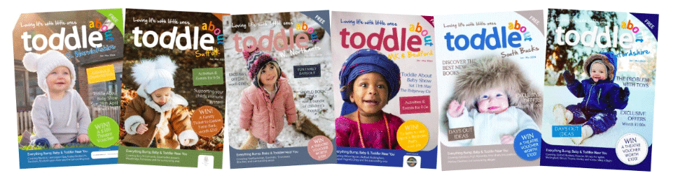 a row of toddle about magazines