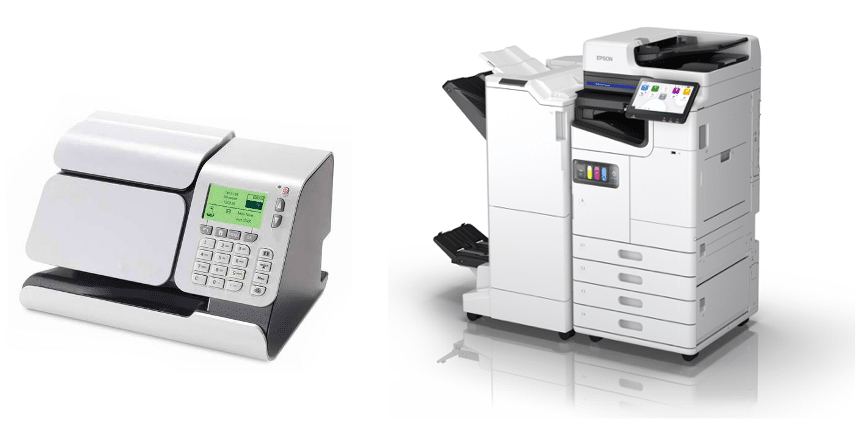 Photocopier and franking machine